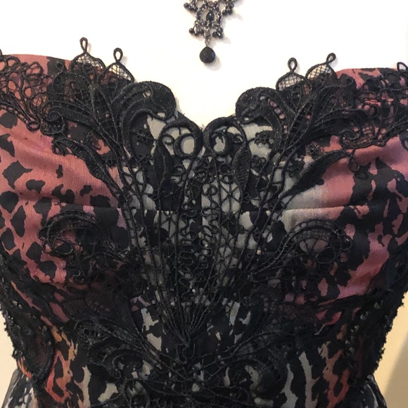 Free People Maxi Dress / Beaded Lace & Silk Edwardian Style Gown NWT - Size 2 - Picture 8 of 16